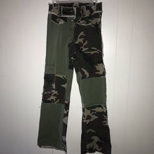 Bella Dahl flare camo cargo pants
